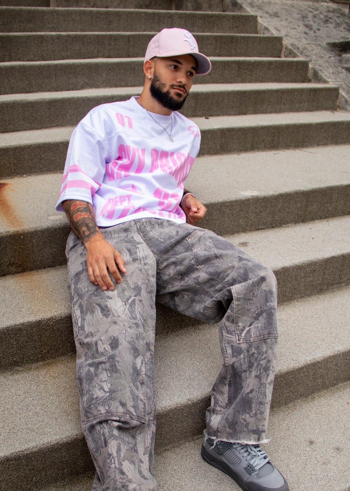 Pink Mesh Jersey